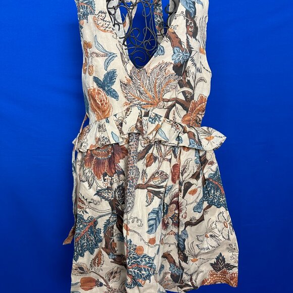 Karen Walker Mini Cordyline Linen Dress Size 6 - Picture 3 of 6